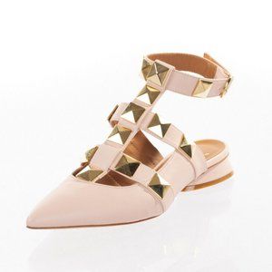 OVYE' By CRISTINA LUCCHI Leather T-Strap Shoes EU 36 US 6 Studded